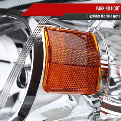 2005-2010 Chevy Cobalt Pontiac Pursuit/G5 Crystal Headlights Amber Reflector