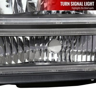 2005-2007 Ford F-250/350/450/550 Super Duty Dual LED Factory Headlights Black