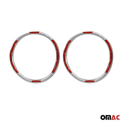 2007-2015 Smart ForTwo Radio Button Switch Seal Washer Trim Stainless Steel 2 Pcs