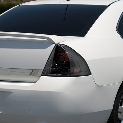 2006-2013 Chevy Impala/ 2014-2016 Impala Limited LED Tail Lights Jet Black/Clear