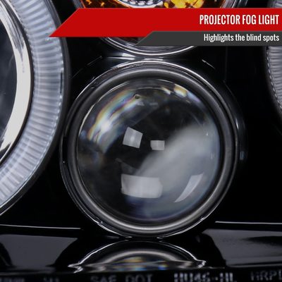 1999-2006 VW Golf Mk4 GTI/R32 Cabrio Dual Halo Projector Headlights Black
