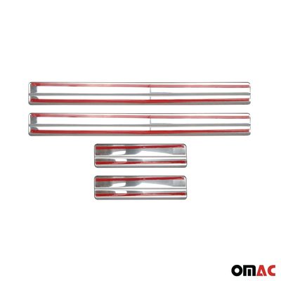 2012-2018 Ford Focus Door Sill Scuff Plate Scratch Protector Stainless Steel Silver