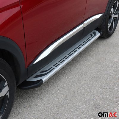 Side Step Nerf Bars Running Board for Ford Ranger 2019-2023 SuperCrew Cab Silver