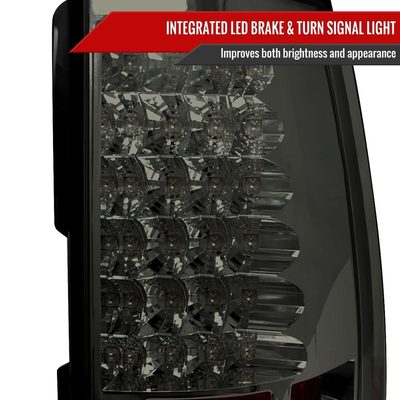 2007-2014 Chevy Tahoe/Suburban LED Tail Lights Chrome Housing/Smoke Lens