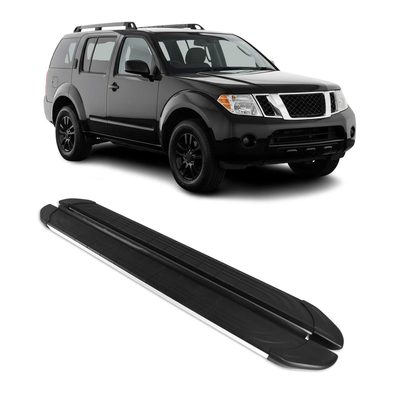 2005-2012 Nissan Pathfinder Running Boards Side Steps Silver & Black