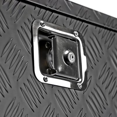 Universal 15~28" Black Heavy Duty Truck Trailer Tongue Tool Box w/ Lock & Keys