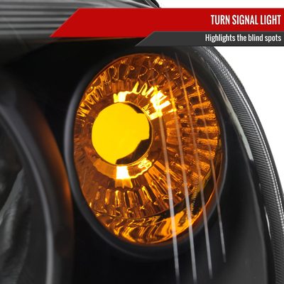 2006-2011 Chevy HHR Factory Style Headlights Matte Black Housing/Clear Lens