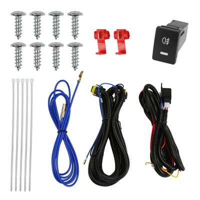 2008-2011 Toyota Highlander H11 Fog Lights Kit Switch & Wiring Harness Chrome