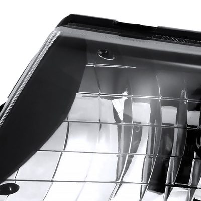 1998-2000 Ford Ranger Factory Style Crystal Headlights Matte Black/Clear Lens