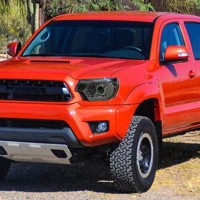 2012-2015 Toyota Tacoma LED C-Bar Headlights LED Parking Light Chrome/Smoke