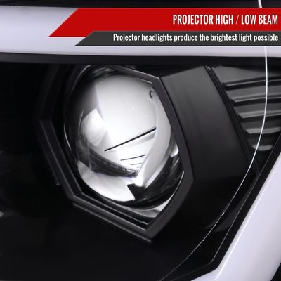2006-2007 Subaru Impreza WRX STI LED Signal Projector Headlights Matte Black