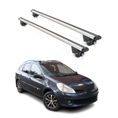 2005-2012 Renault Clio 3 Estate Roof Rack Cross Bars Silver