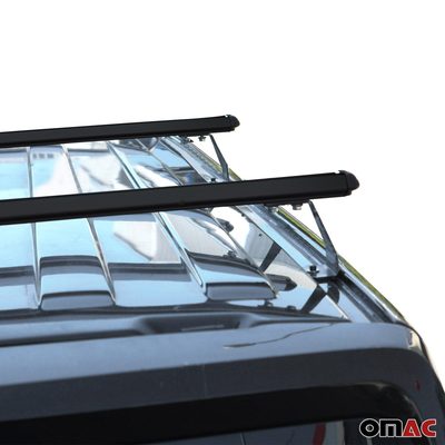 2013-2021 Nissan NV200 Roof Rack Cross Bars Luggage Carrier Aluminium Black 2 Pcs