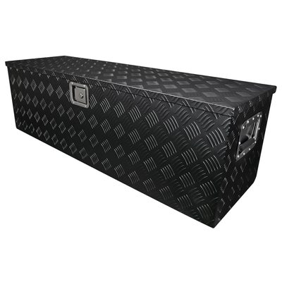 Universal 49" Heavy Duty Black Alu Truck Tool Box w/ Side Handles Lock & Keys