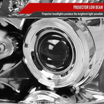 2005-2010 Chevy Cobalt Pontiac /Pursuit Dual Halo Projector Headlights Chrome
