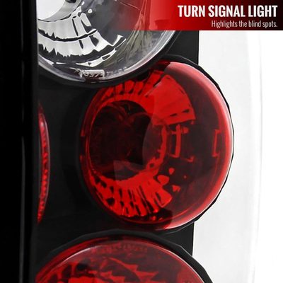 2001-2005 Ford Ranger Tail Lights Matte Black Housing/Clear Lens