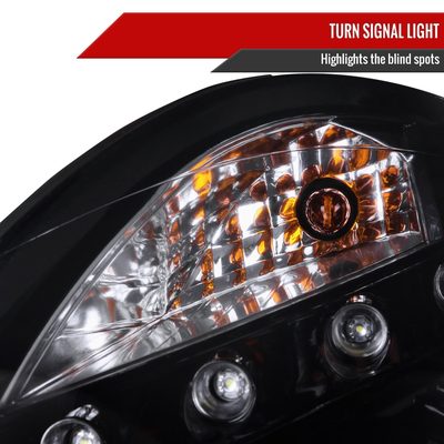 2003-2007 Infiniti G35 Coupe Dual Halo Projector Headlights Glossy Black/Smoke
