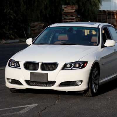 2006-2011 BMW E90 3 Series Sedan 3D Iced LED Dual Projector Headlights Black