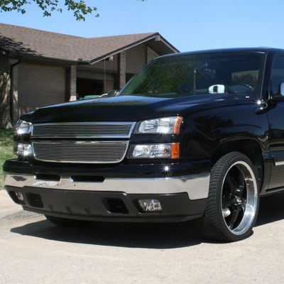 2002-2006 Chevy Avalanche/ Silverado Factory Headlights Bumper Lights Black