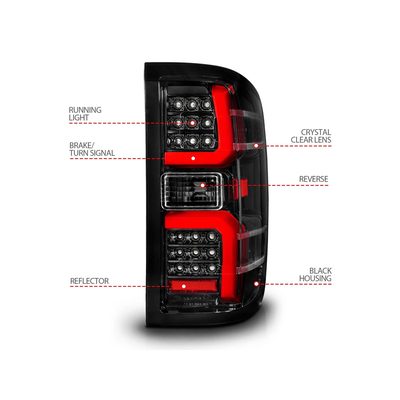 Anzo Black LED Tail Lights 311450