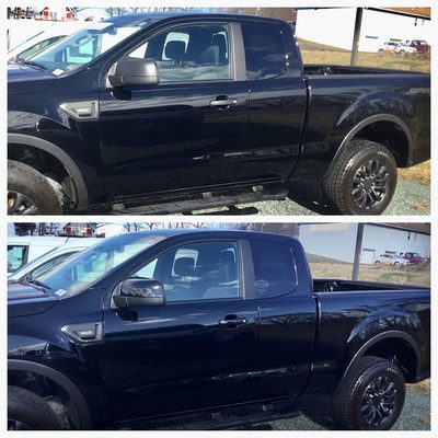 2019-2024 Ford Ranger Door Handle Cover Gloss Black 8Pcs ABS Plastic