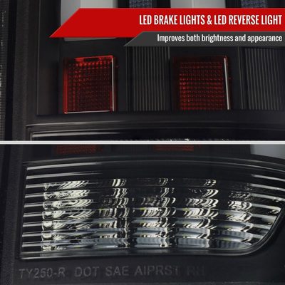 2014-2021 Toyota Tundra Facelift LED Tail Lights Turn Signal Matt Black/Smoke