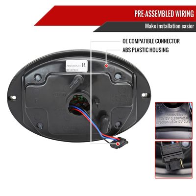 1997-2004 Chevrolet Corvette C5 LED Tail Lights Chrome Housing/Smoke Lens