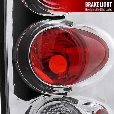 2002-2006 Dodge RAM Tail Lights Chrome Housing/Clear Lens