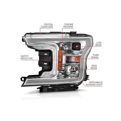 Anzo Chrome Switchback Projector Headlights 111510