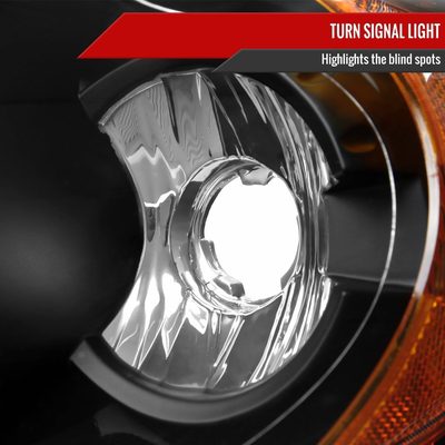 2005-2007 Chrysler Town & Country Factory Replacement Headlights Matt Black