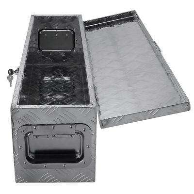 Universal 31" Heavy Duty Silver Aluminum Tool Box w/ Side Handles Lock & Keys