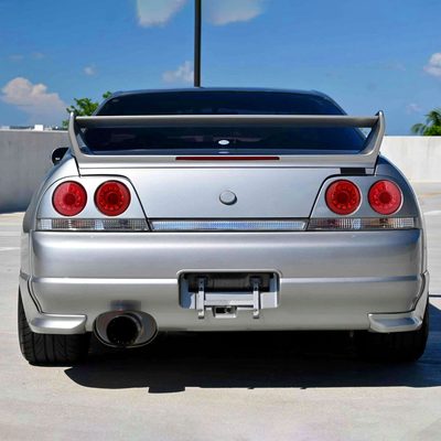 1995-1998 Nissan Skyline GT R33 JDM Red LED Tail Lights Chrome/Red Lens