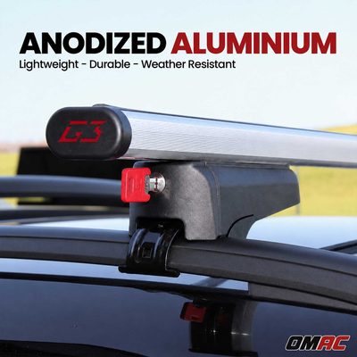 G3 Roof Racks for Mercedes E-Class Wagon 2004-09 Aluminium Lockable Gray