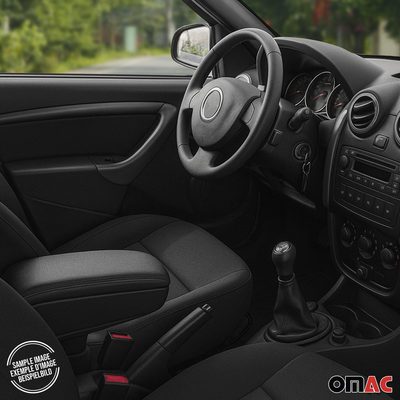 2011-2019 Ford Fiesta Black Center Console Armrest Plastic PU Leather 1Pc
