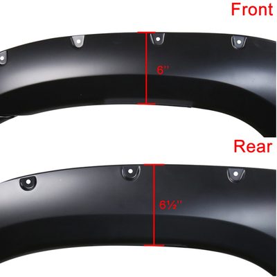 2012-2015 Toyota Tacoma Fleetside 6" Long Bed Rivet Style Fender Flares