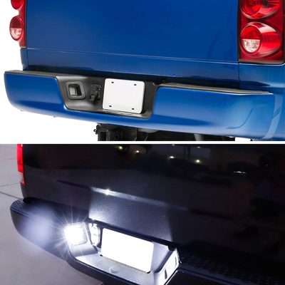 2003-2018 Dodge RAM 1500 2500 3500 Rear LED License Plate Lights Chrome
