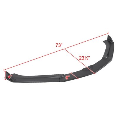 2016-2018 Chevy Camaro Matte Black Polypropylene 3Pcs Front Bumper Lip Set