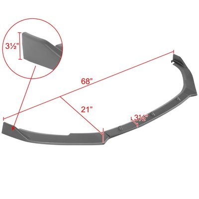 2010-2013 VW Golf/GTI Matte Black 3Pcs Front Bumper Lip Splitter Kit