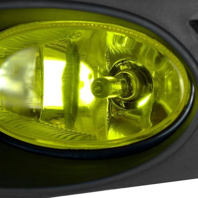 2003-2005 Honda Accord Coupe H11 Fog Lights Kit Chrome Housing/Yellow Lens