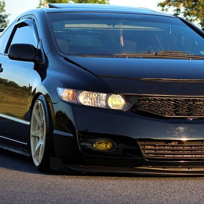 2009-2011 Honda Civic Coupe H11 Fog Lights Kit Chrome Housing/Yellow Lens