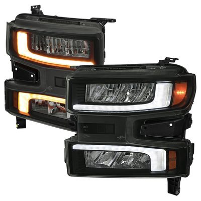 2019-2021 Chevy Silverado 1500 Full LED Projector Headlights LED Signal Smoke