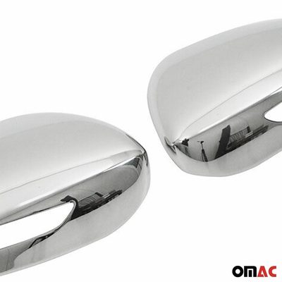 2017-2022 Kia Sportage Side Mirror Cover Caps Stainless Steel Silver 2 Pcs
