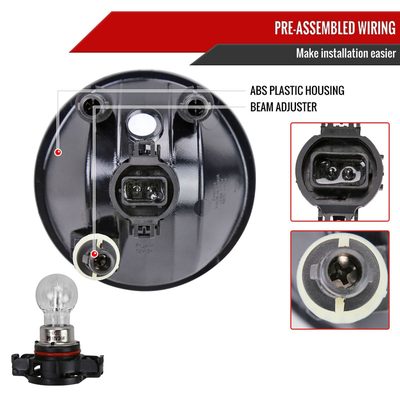 2021-2022 Chevrolet Colorado Fog Lights Kit Chrome Housing/Clear Lens