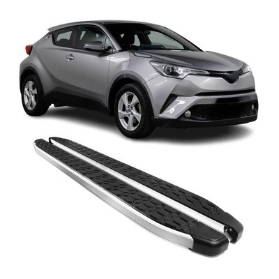2018-2022 Toyota C-HR Running Boards Side Steps Silver & Black