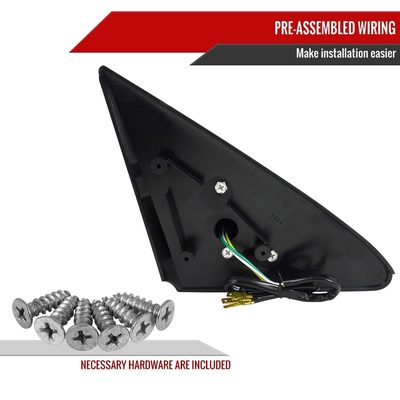 1992-1995 Honda Civic Coupe/Hatchback Black Power Spoon Sport Mirrors