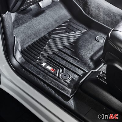 2019-2025 Toyota RAV4 Gas Premium Floor Mats Liners First and Second Row Set Black