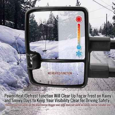 2014-2016 Chevy Silverado/GMC Sierra Heated ATS Manual Towing Mirrors Smoke