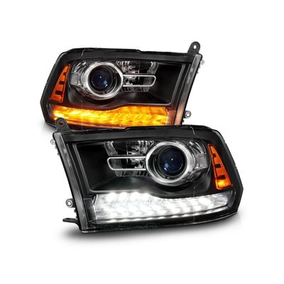 Anzo Black Sequential Signal DRL Projector Headlights 111609