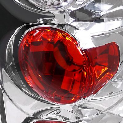 1995-1997 Ford Explorer Tail Lights Chrome Housing/Clear Lens