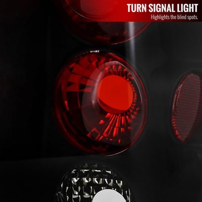 2005-2006 Jeep Grand Cherokee Tail Lights Matte Black Housing/Clear Lens